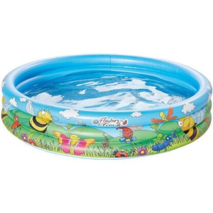 Piscina Gonflabila cu 3 Inele si Imprimeu Flower and Friends 100x23 cm 296043 0