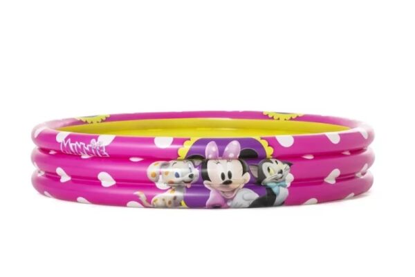 Piscina Minnie Mouse gonflabila pentru copii 2 ani pluis 122 x 25 cm 140 litri Bestway 324518 2