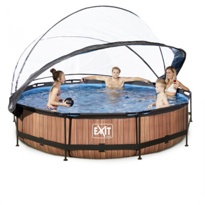 Piscina rotunda cu protectie Dome si pompa cu filtru Exit Toys 360x76cm 12v 312088 4