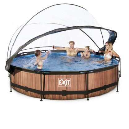 Piscina rotunda cu protectie Dome si pompa cu filtru Exit Toys 360x76cm 12v 312088 5