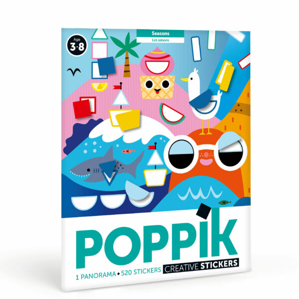 Joc creativ mozaic cu stickere anotimpuri poppik