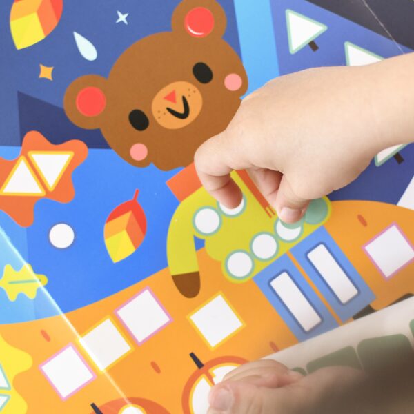 Joc creativ mozaic cu stickere anotimpuri poppik - imagine 9