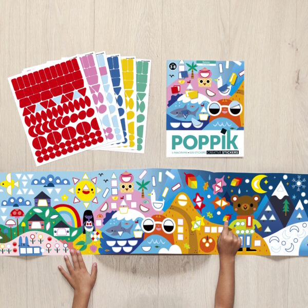 Joc creativ mozaic cu stickere anotimpuri poppik - imagine 6