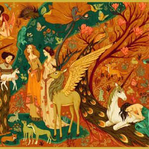 Puzzle djeco gradina cu unicorni