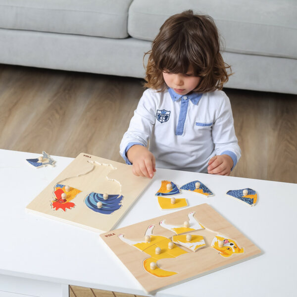 Puzzle montessori, catel, viga