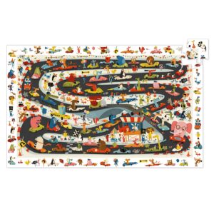 Puzzle observatie djeco, raliul masinilor