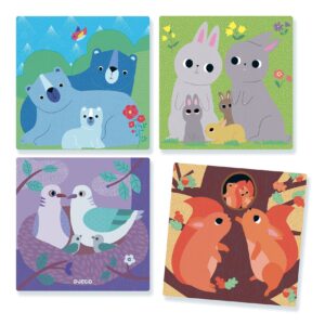 Puzzle vertical cu cuburi djeco, puzz-up forest