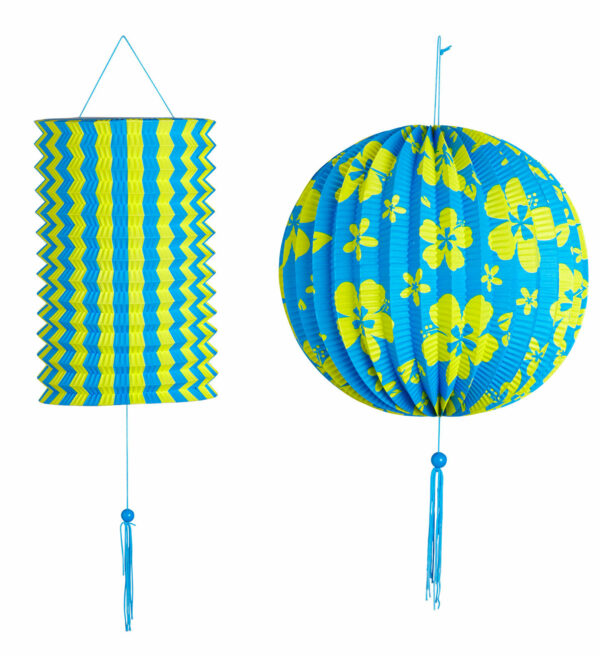 Set 2 piese decor albastru-verde