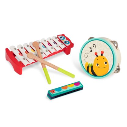 Set 3 instrumente muzicale din lemn b toys