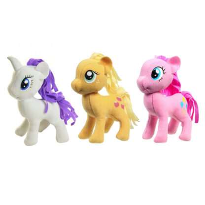 Set 3 jucarii din plus my little pony rarity apple jack pinkie pie 13 cm