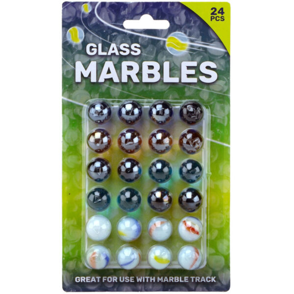 Set 48 de bile multicolore din sticla 16 mm - imagine 2