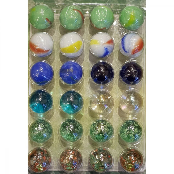 Set 48 de bile multicolore din sticla 16 mm - imagine 3