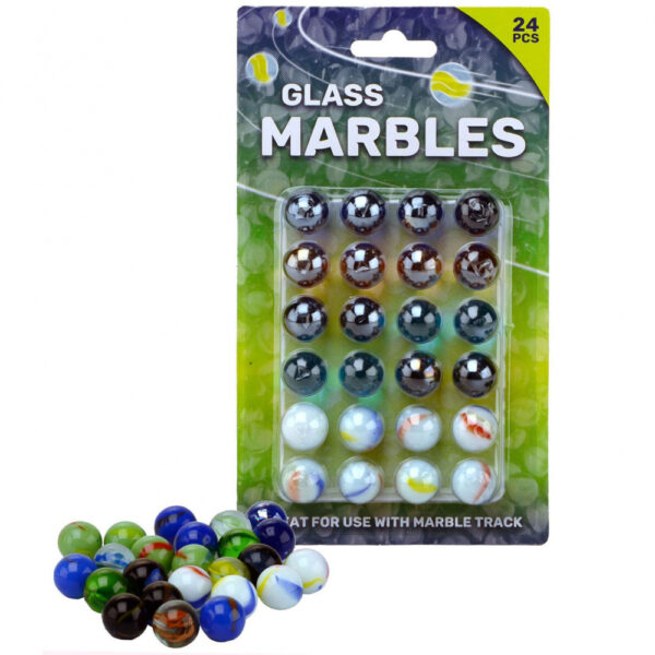 Set 48 de bile multicolore din sticla 16 mm - imagine 4