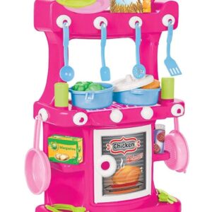 Set bucatarie cu accesorii 43 piese pilsan hamarat roz