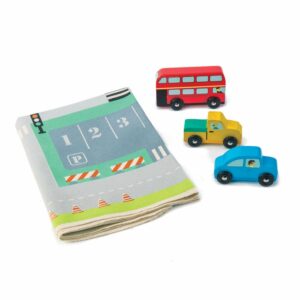 Set circuit vehicule de oras din lemn