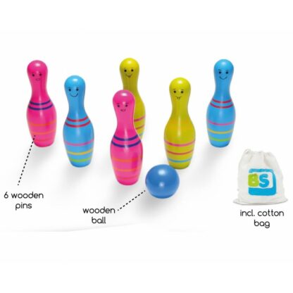 Set de bowling din lemn Skittles Jr BS Toys 292676 0