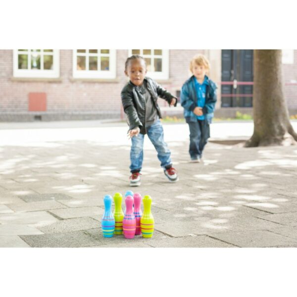 Set de bowling din lemn Skittles Jr. BS Toys - imagine 4