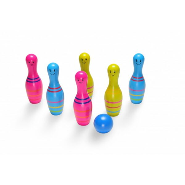 Set de bowling din lemn Skittles Jr BS Toys 292676 4