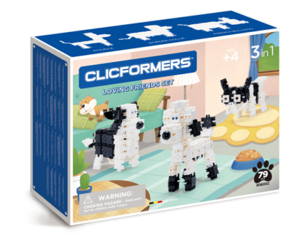 Set de construit clicformers animale prietenoase 79 piese