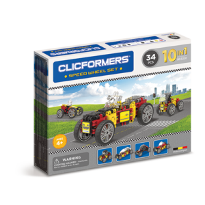 Set de construit clicformers- masini de viteza, set 34 piese