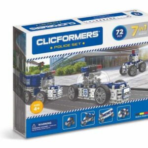 Set de construit clicformers-politie, 72 piese