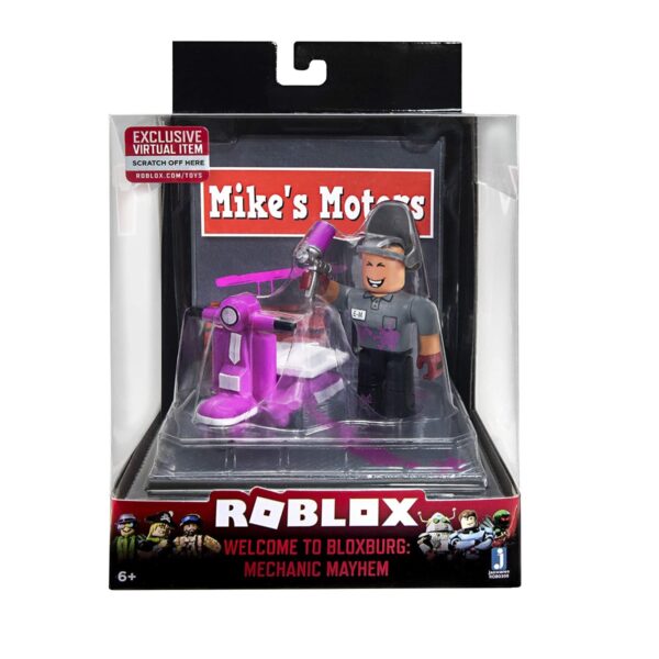 Set de joaca cu figurina inclusa, roblox, welcome to bloxburg : mehanic mayhem