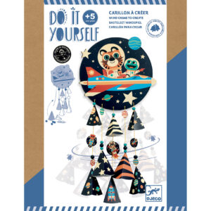 Set diy djeco, mobil fluorescent, cu clopotei- stele