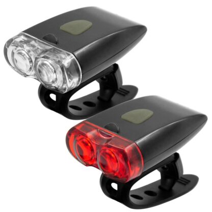 Set far si stop led bicicleta reincarcabile usb 3 moduri iluminare