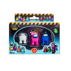 Set figurine blister, among us, alb mov albastru, 3 buc