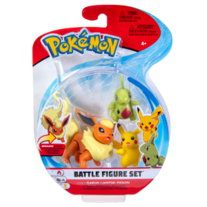 Set figurine blister, pokemon, flareon & larvitar & pikachu, 3buc