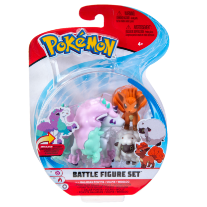 Set figurine blister pokemon galarian ponyta vulpix wooloo 3buc