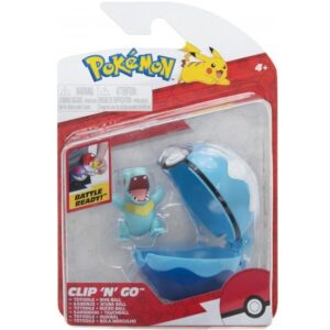 Set figurine clip n go, pokemon, totodile & dive ball, 2buc