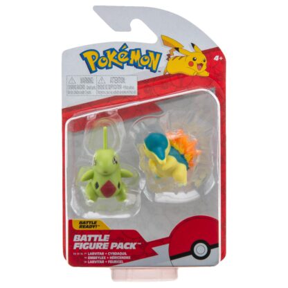 Set figurine de actiune pokemon cyndaquil larvitar 2buc