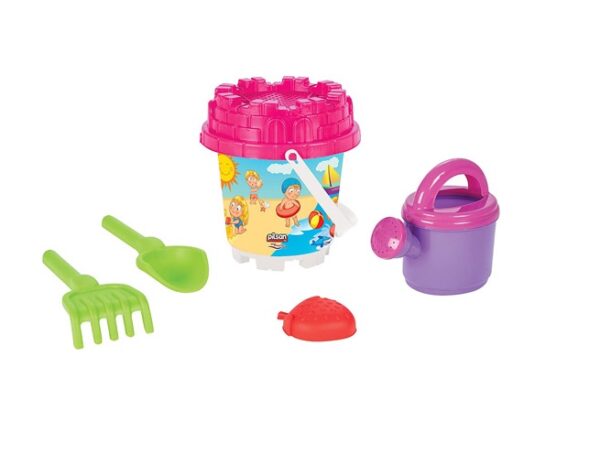 Set galetusa si forme pentru nisip Mini Castle Pink 307001 1