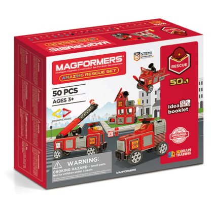 Set magnetic magformers uimitorul set cu vehicule de interventie