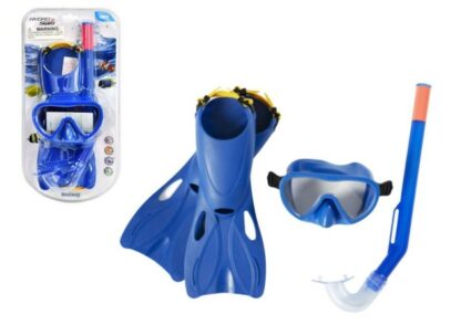 Set snorkeling pentru scufundari cu laba de inot copii Bestway 25039 albastru 324127 0