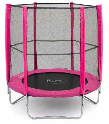 Set trambulina cu plasa de protectie Junior Pink 140 cm PLUM 273112 1