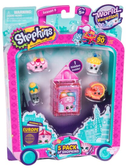 Shopkins pachet 5 figurine colectia europa