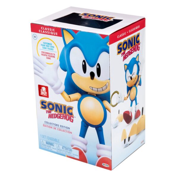 Sonic 30 de ani editie aniversara - figurina cu ariculatii si elemente interschimbabile