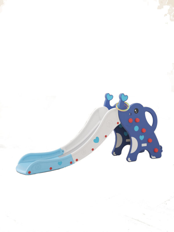 Tobogan Nichiduta 2 in 1 cu cos de baschet Elephant Albastru - imagine 3