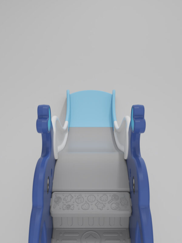 Tobogan Nichiduta 2 in 1 cu cos de baschet Elephant Albastru - imagine 5