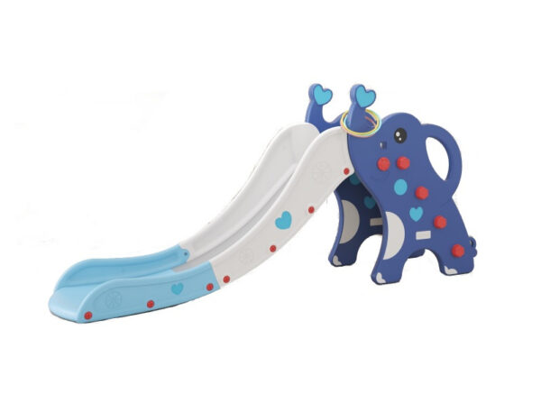 Tobogan Nichiduta 2 in 1 cu cos de baschet Elephant Albastru - imagine 10