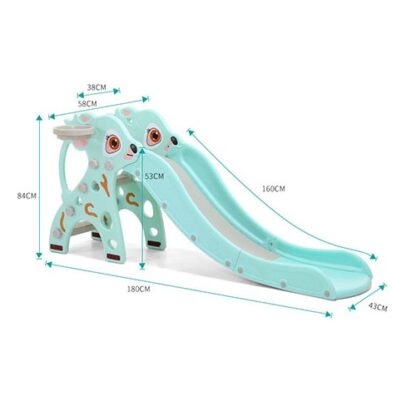 Tobogan Nichiduta 2in1 cu cos de baschet Fawn Mint 322512 2