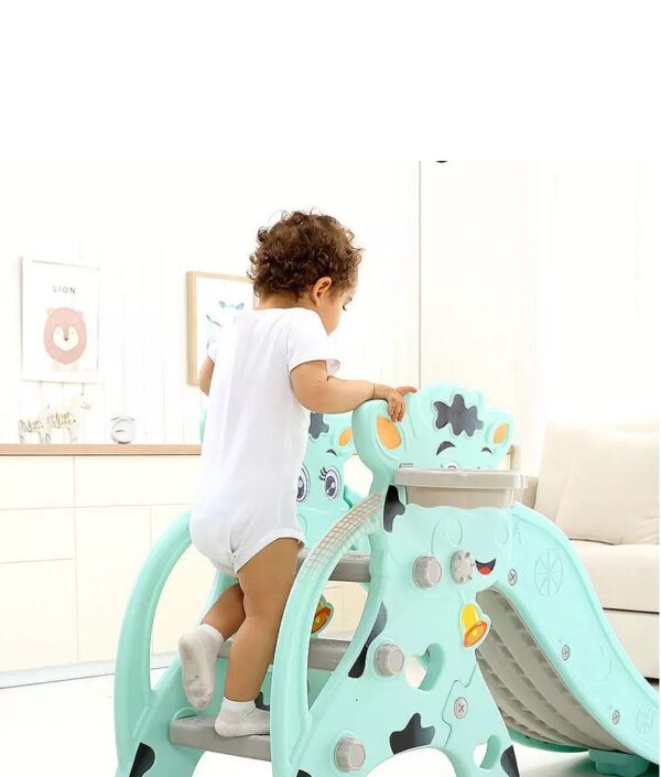 Tobogan Nichiduta 2in1 cu cos de baschet Little Calf Mint - imagine 5