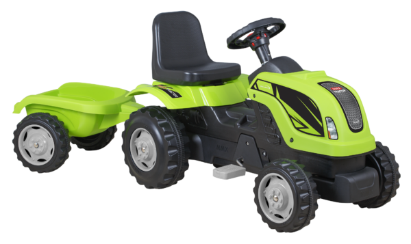 Tractor cu pedale si remorca micromax mmx verde