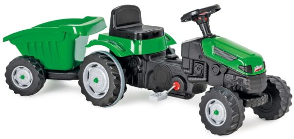 Tractor cu pedale si remorca pilsan active verde