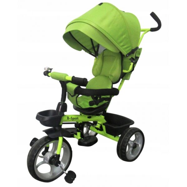 Tricicleta cu pedale 3 in 1 r-sport t2 - verde