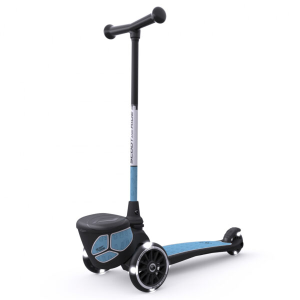 Trotineta copii pliabila cu roti luminoase, suport jucarie, highwaykick 2 lifestyle steel reflectorizant, 2 ani +, pana la 50 kg, scoot ride