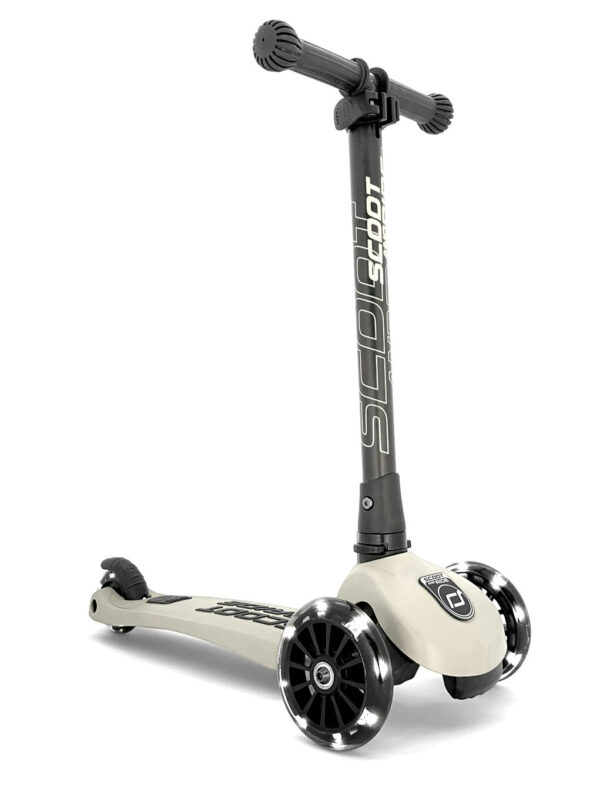 Trotineta copii pliabila, reglabila, roti luminoase, highwaykick 3 led ash, 3-6 ani, pana la 50 kg, scoot ride