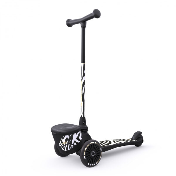 Trotineta copii pliabila, suport jucarie, highwaykick 2 lifestyle zebra, 2 ani +, pana la 50 kg, scoot ride